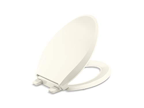 Kohler K-4636-RL Cachet Elongated Closed-Front Toilet Seat Biscuit - toilet