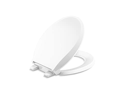 Kohler Cachet Slow Close Round White Plastic Toilet Seat