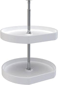 Rev-A-Shelf 20’’ Dual Shelf Lazy Susan D-Shaped for Corner Wall in Cabinet Kitchen Storage Organization Turntable