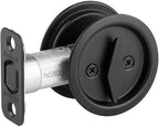 Kwikset 335-514 Round Privacy Pocket Door Lock Iron Black Finish - *Tools Hardware & Misc
