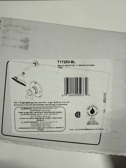 Scratch Delta T17233 Kayra Monitor 17 Series Dual Function Pressure Balanced Valve Shower Only with Integrated Volume Control - Less Rough-in Valve Matte