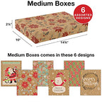Excello Global Set of 18 Christmas Gift Boxes - Assorted Sizes and Designs - *Christmas & Seasonal