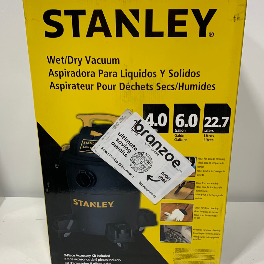 Stanley - 6 Gallon wet/dry vacuum - black