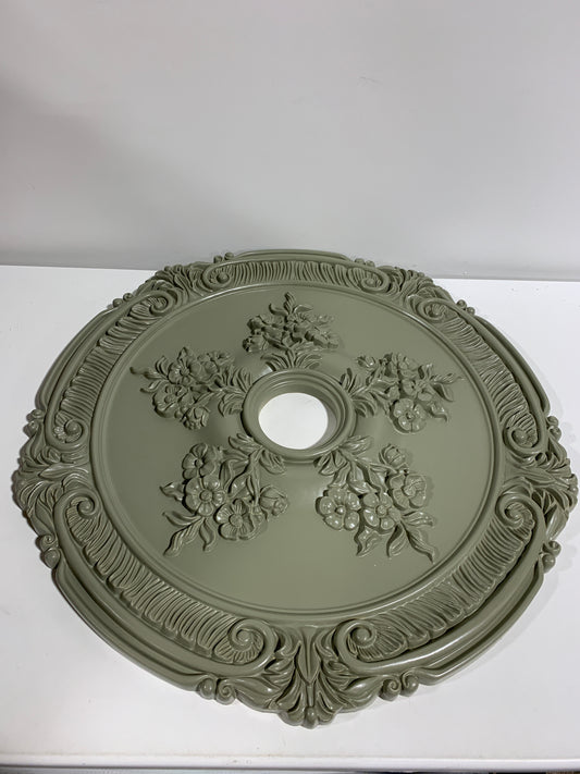 Ekena Millwork CM26ATWHF 26"OD X 3 3/4"ID X 1 1/2"P Attica With Rose Ceiling Medallion Fits Canopies Up To 4 1/2", Witch Hazel