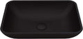 VIGO Sottile 18’’L x 13’’W x 4’’H Over the Counter MatteShellTM Rectangular Vessel Bathroom Sink in Black -VG07110