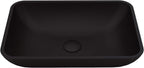 VIGO Sottile 18’’L x 13’’W x 4’’H Over the Counter MatteShellTM Rectangular Vessel Bathroom Sink in Black -VG07110