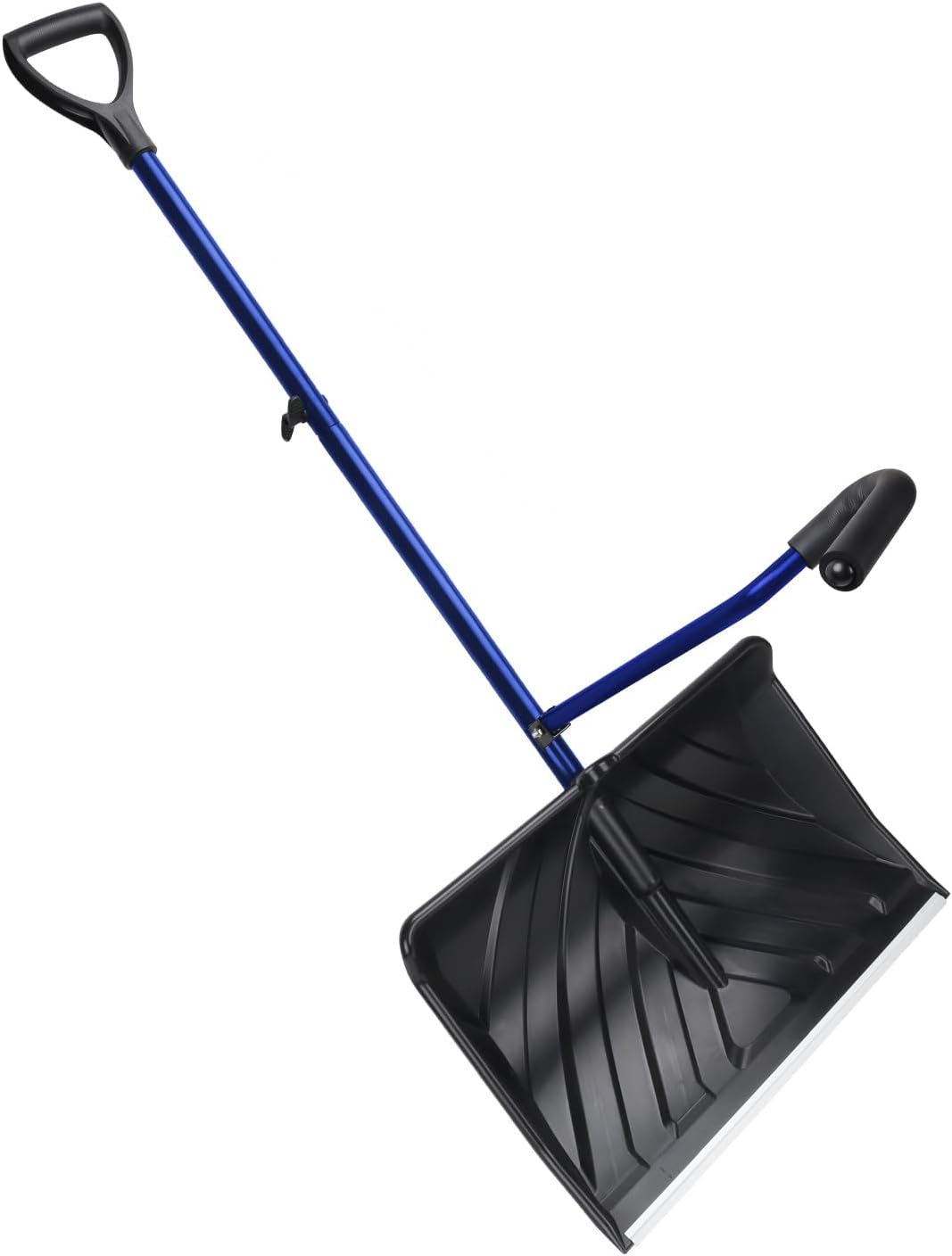 LS'BABQ Heavy Duty Snow Shovel for Car Driveway Backyards Garages Sidewalks Snow Removal, Ergonomic Shovel Tool with Double Handles, 22 Inches Large Capacity Shovel (Blue)