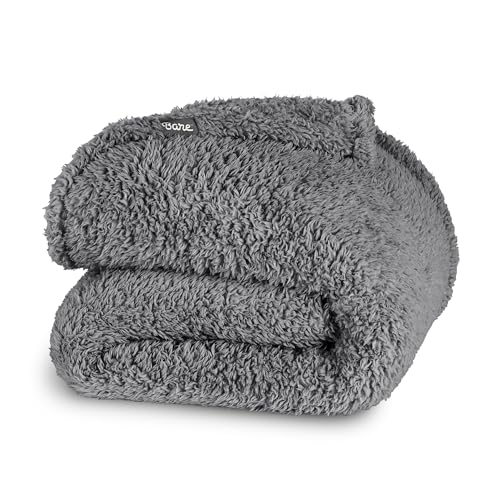 Bare Home Faux Shearling Blanket - King Size - Blanket for Bed, Sofa, Couch, Camping, Travel, and Gifts - Warm & Lightweight