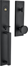 Baldwin 85311 190 ENTR Hollywood Hills Black Modern Lever Door Handle