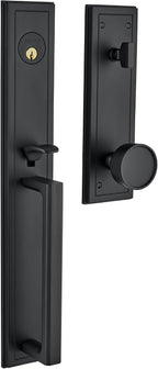 Baldwin 85311 190 ENTR Hollywood Hills Black Modern Lever Door Handle