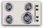 Scratch Summit 30’’ 4 Burner Electric Cooktop 230 Volt Coil Electric Cooktop Bisque- WEL05 - *Kitchen Appliances
