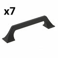 7 x Amerock | Cabinet Pull | Matte Black | 5-1/16 inch (128 mm) Center-to-Center | Exceed | 1 Pack | Drawer Pull | Cabinet Handle | Cabinet Hardware