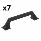 7 x Amerock | Cabinet Pull | Matte Black | 5-1/16 inch (128 mm) Center-to-Center | Exceed | 1 Pack | Drawer Pull | Cabinet Handle | Cabinet Hardware