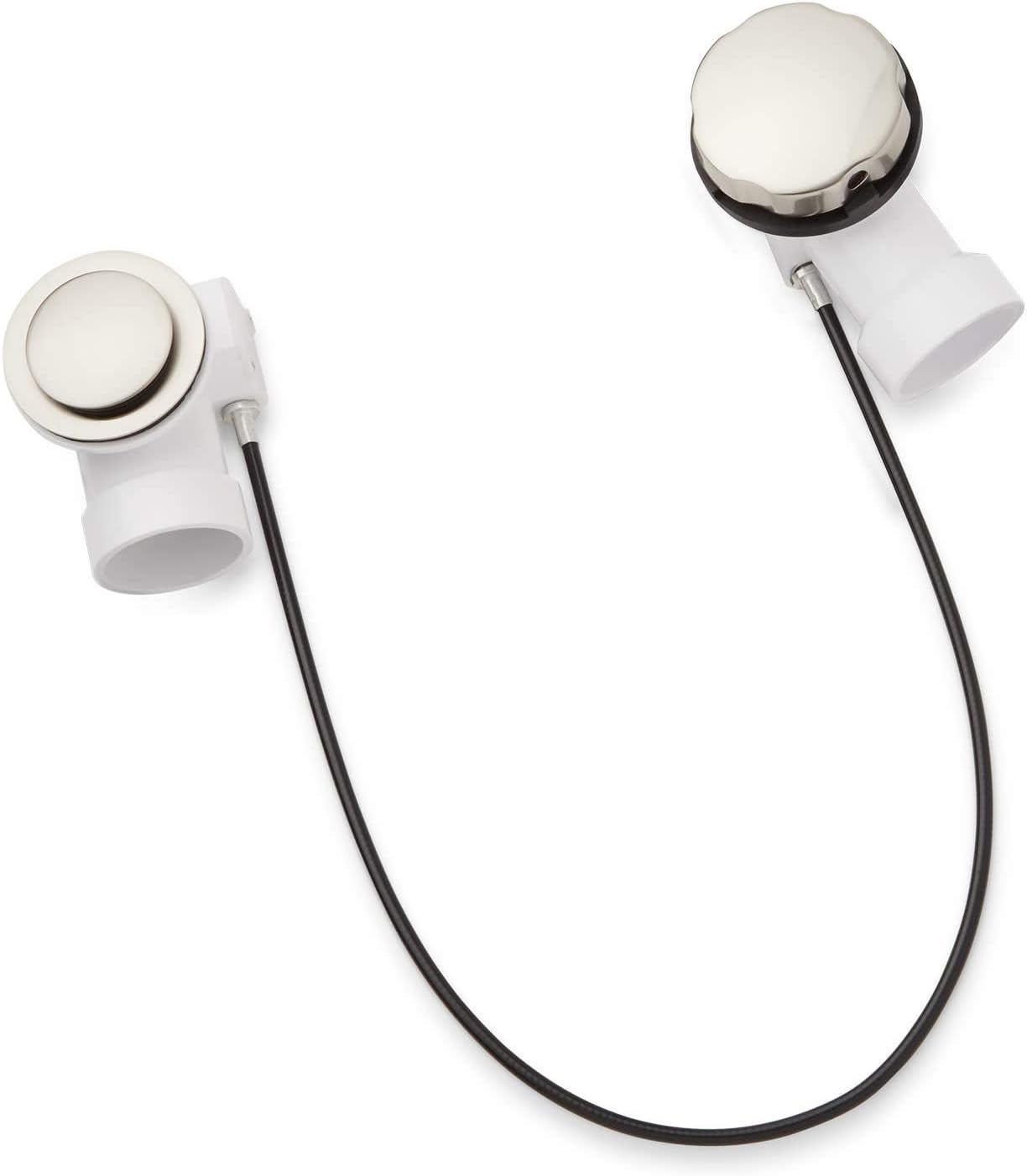 Signature Hardware 446729 PVC Cable Drain and Overflow for 17" - 22" Deep Alcove Tubs