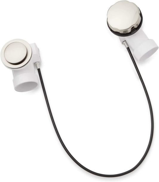 Signature Hardware 446729 PVC Cable Drain and Overflow for 17" - 22" Deep Alcove Tubs