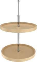 REV-A-SHELF 20" Almond Polymer Full-Circle 2-Shelf Lazy Susan for Corner Wall Cabinets