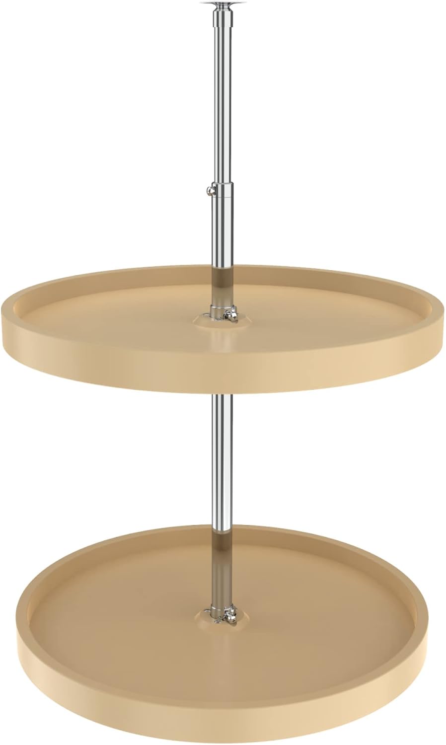 REV-A-SHELF 20" Almond Polymer Full-Circle 2-Shelf Lazy Susan for Corner Wall Cabinets