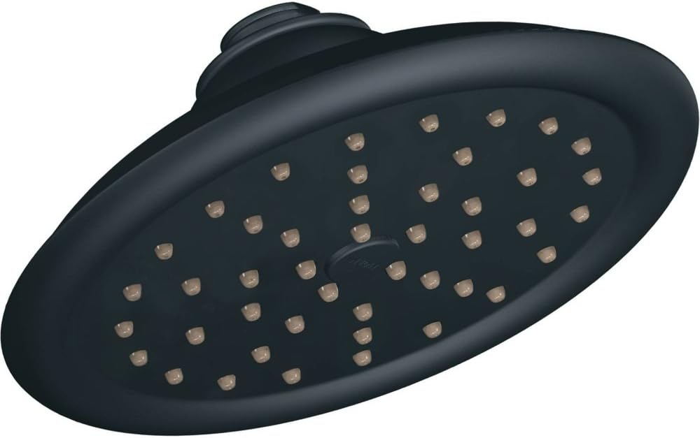 Moen S6310WR ExactTemp 7’’ Single Function Rainshower Showerhead with Immersion Technology at 2.5 GPM Flow Rate Wrought