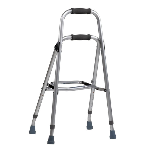 Dynarex 10164 Side Style One-Arm Walker, Adjustable Height up to 34", 300 Pound Weight Capacity, Silver