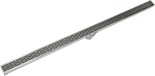 Infinity Drain S-LT 3836 36" Site Sizable Stainless Steel Low Profile Linear Drain Kit with 1 1/2" Perforated Offset Slot Grate