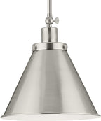 Progress Lighting Hinton 12’’ Wide Pendant with Metal Shade Model: P500325-009 - *Lighting & Electrical
