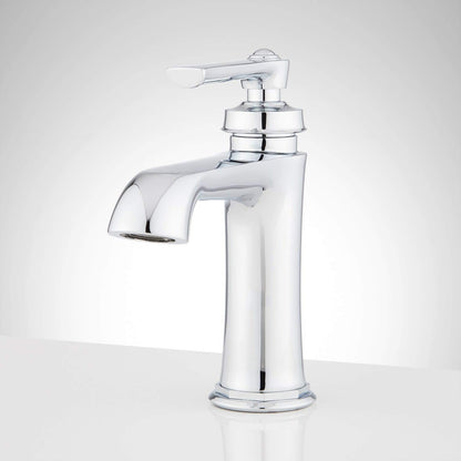 Signature Hardware 433248 Cooper Single Hole Bathroom Faucet with Pop-Up Drain Assembly
