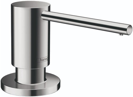 hansgrohe Bath and Kitchen Sink Soap Dispenser, Focus 3-inch, Modern Soap Dispenser in Chrome, 40438001