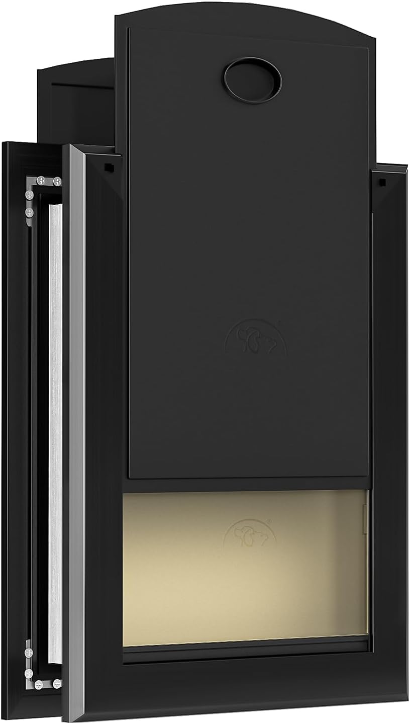 Classicmacher Large Dog Door for Door Heavy Duty Dog Door with Aluminum Frame and Telescoping Tunnel Single Magnetic