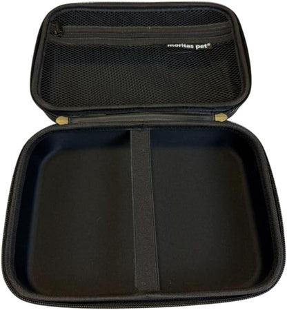 Pet Inhaler Travel Case, Black with Paw Print Design, Cleaning Brush and Pet Care Accessories, Portable Inhaler Carry Case for Dogs, Cats and Horse.