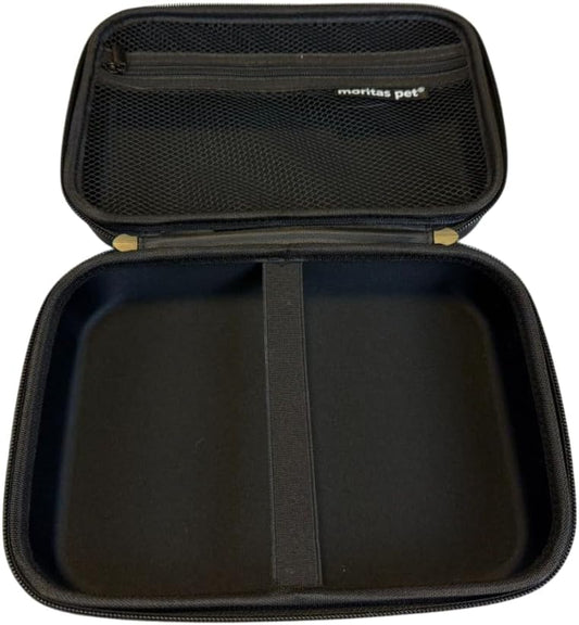 Pet Inhaler Travel Case, Black with Paw Print Design, Cleaning Brush and Pet Care Accessories, Portable Inhaler Carry Case for Dogs, Cats and Horse.