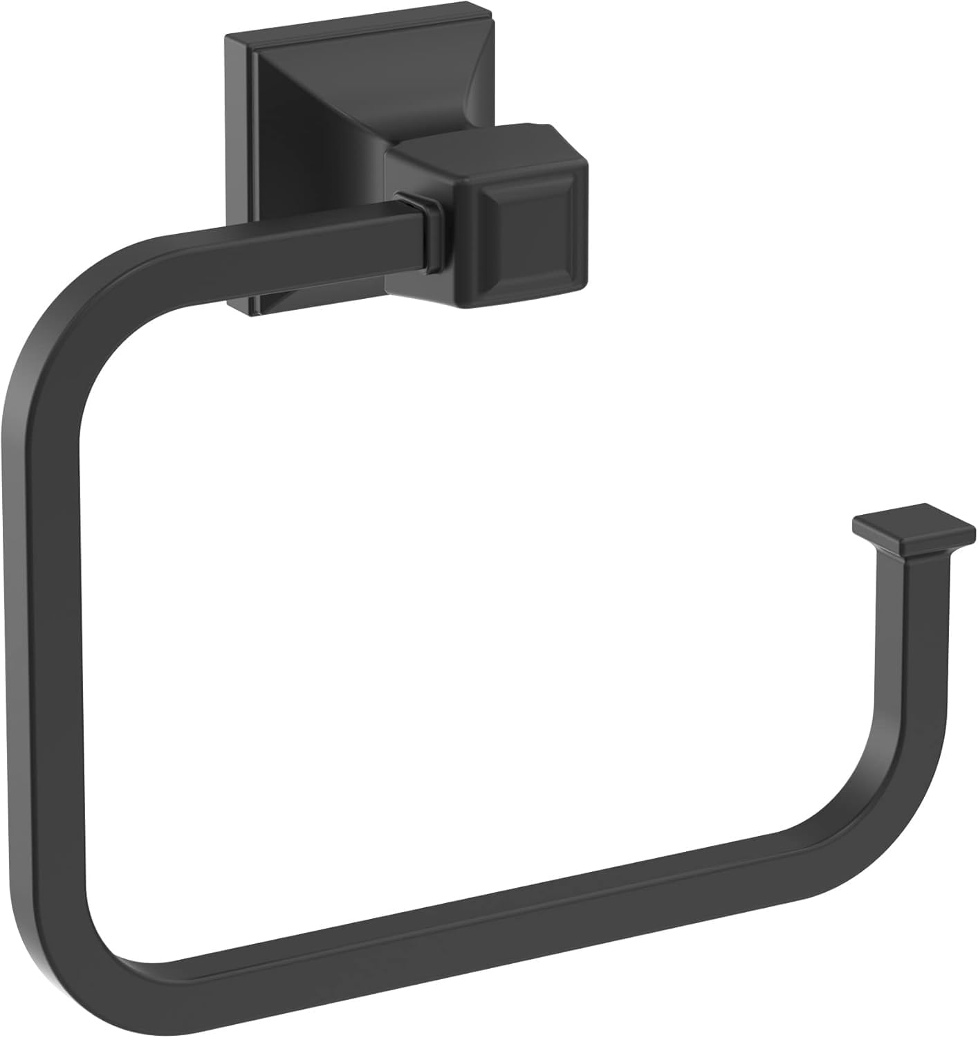 Amerock BH36022MB | Matte Black Towel Ring | 5-3/4 in (146 mm) Length Towel Holde