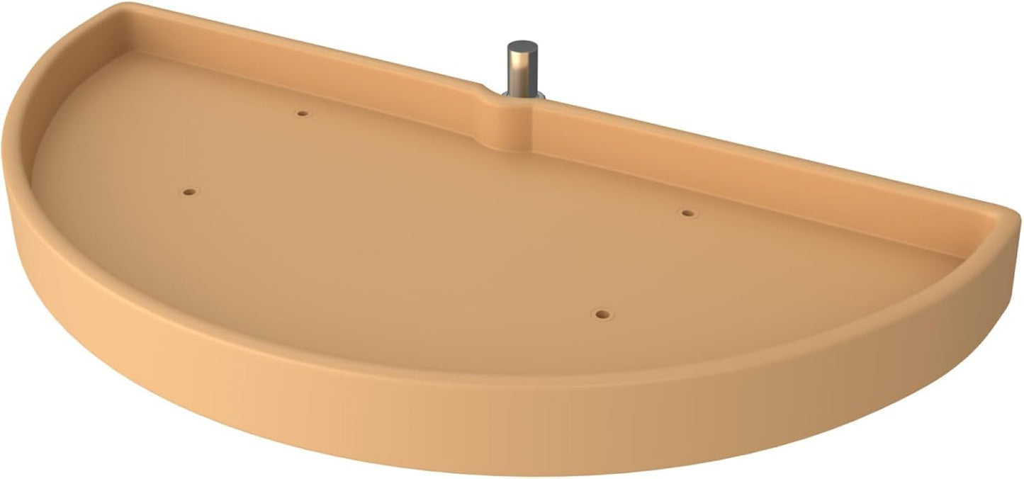 Rev-A-Shelf 33" Almond Polymer Single-Tier Half-Moon Optimizer w/Pivot and Slide Hardware for 16-1/8" Blind Corner Cabinet Openings