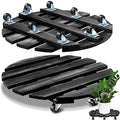 Taiyin Plant Caddy with Wheels 2 Pack 20 Inch Plant Stand with Metal Wheels Lockable Caster Wheels Heavy Duty Plant