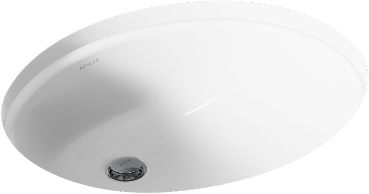 Kohler K-2210-N-0 1-Bowl Undermount Bath Sink w/Sealed Overflow White