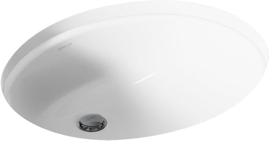 Kohler K-2210-N-0 1-Bowl Undermount Bath Sink w/Sealed Overflow White