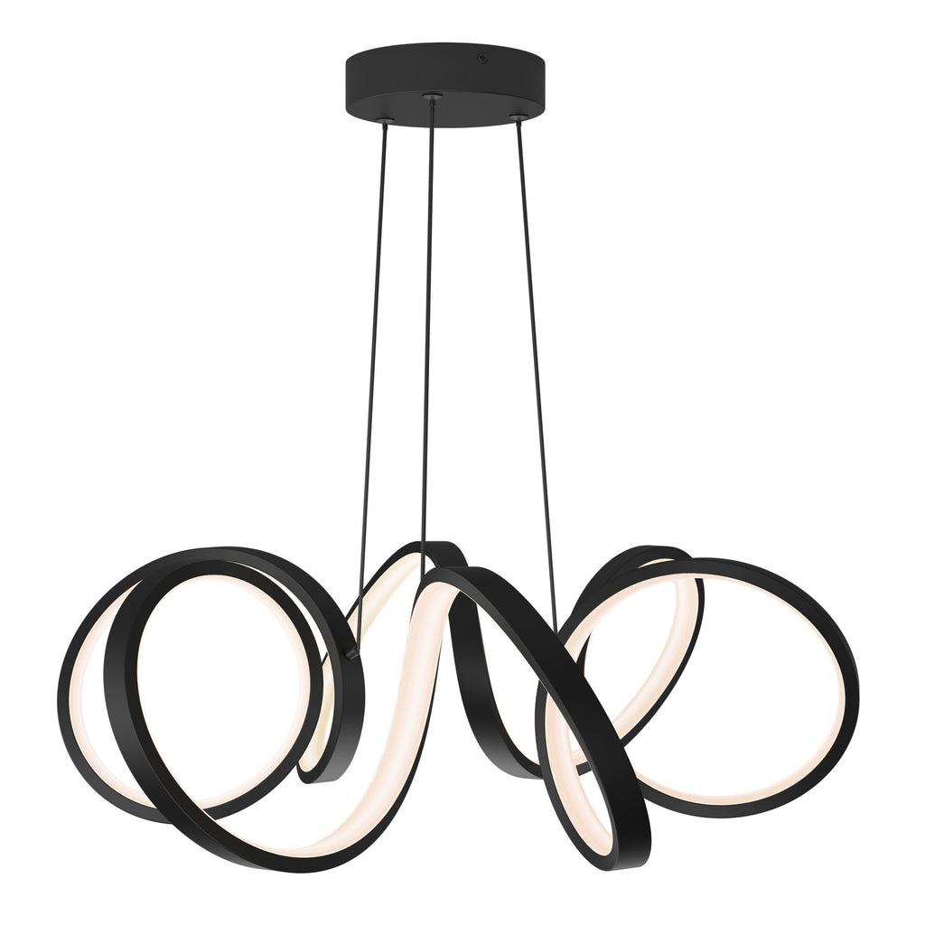 Artika Swirl Ribbon LED Pendant Ceiling Light Black - *Lighting & Electrical