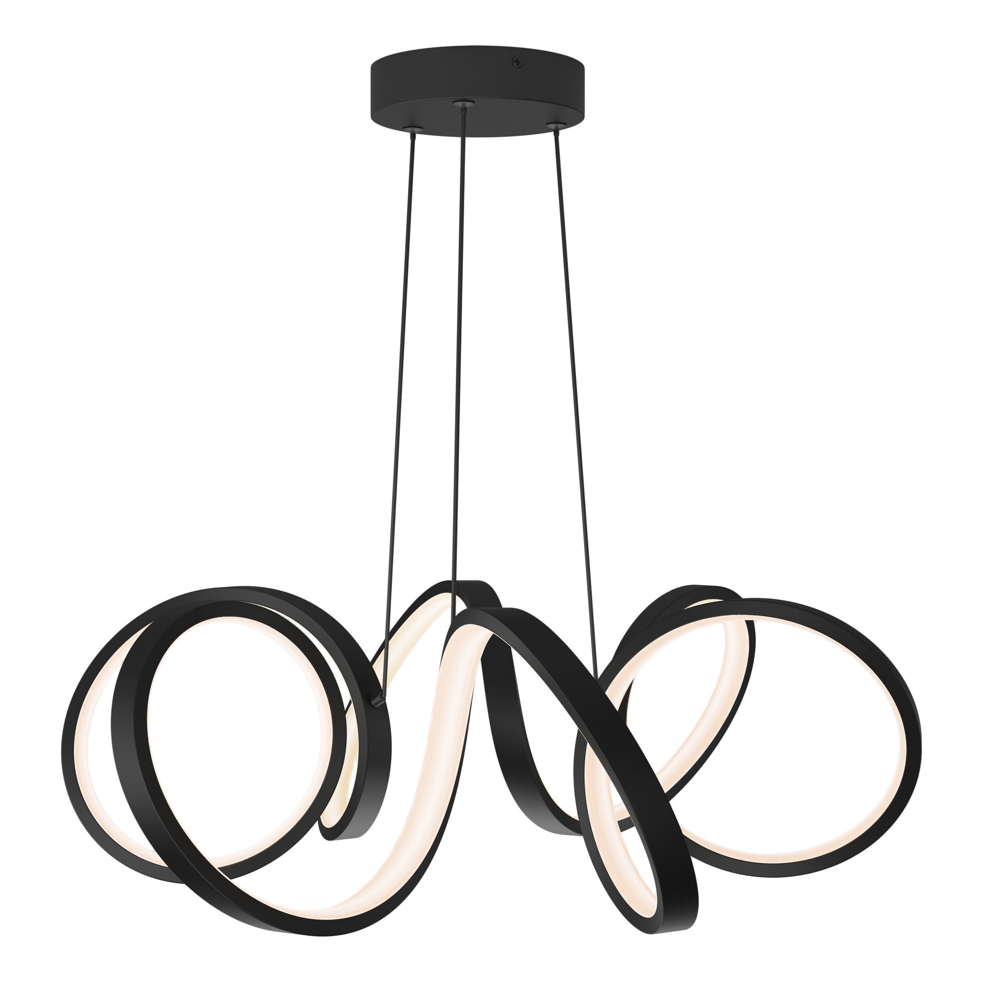 Artika Swirl Ribbon LED Pendant Ceiling Light Black - *Lighting & Electrical