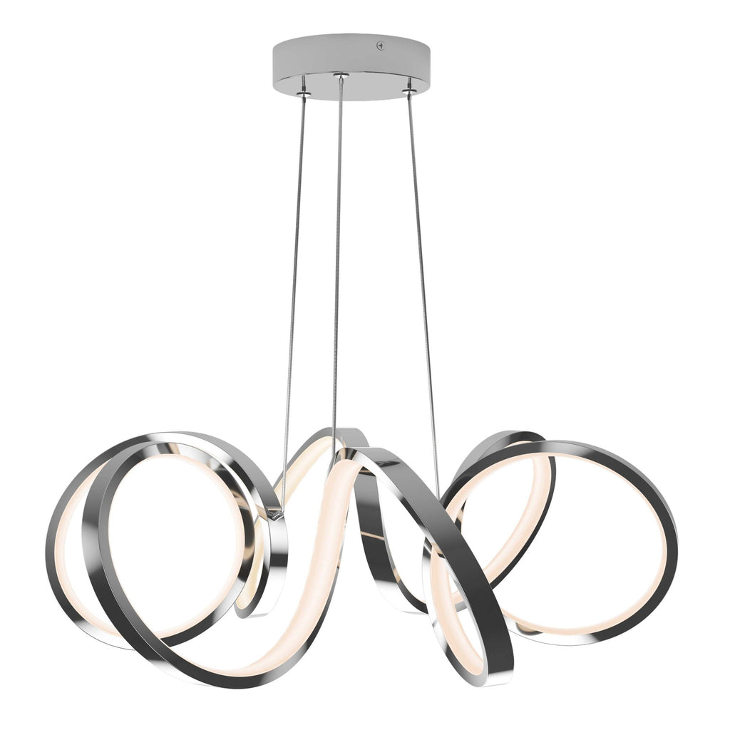 Artika Swirl Ribbon LED Pendant Ceiling Light Silver - *Lighting & Electrical