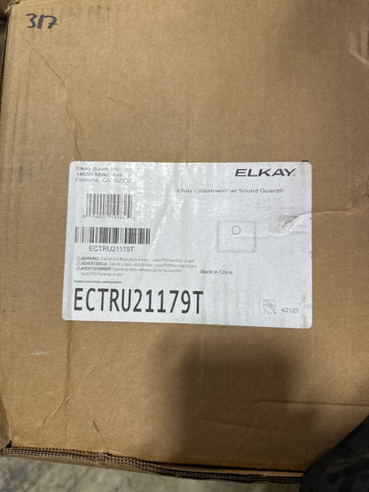 Elkay Ectru21179t Crosstown 22-1/2 Undermount Single Basin Stainless Steel Kitchen Sink