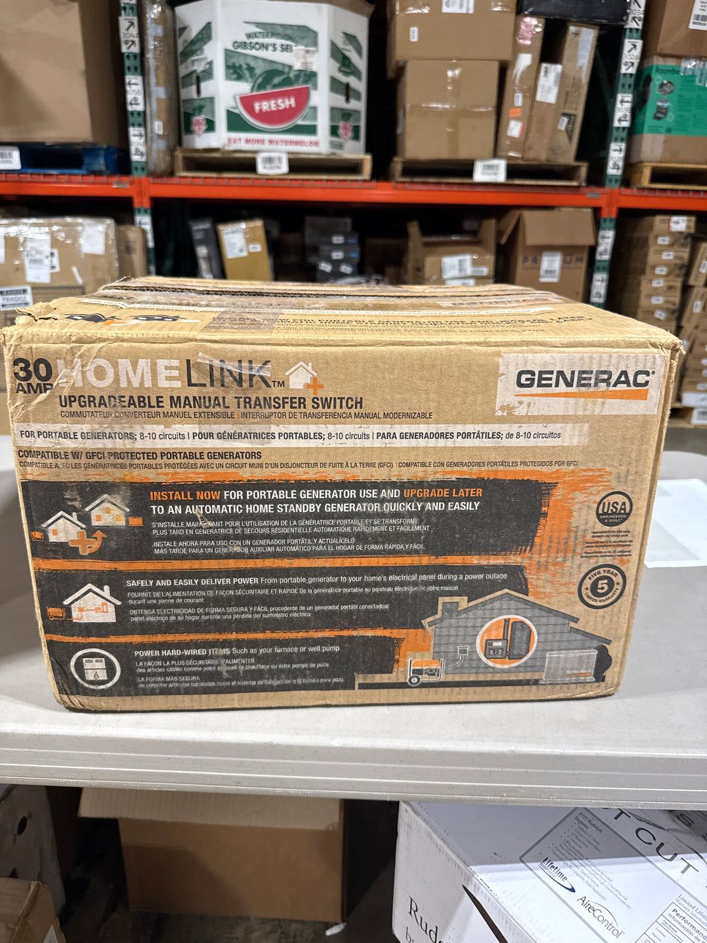 Generac HomeLink 30 Amp Portable Generator Manual Transfer Switch