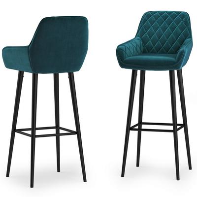Simpli Home - Garey Bar Stool (Set of 2) - Teal