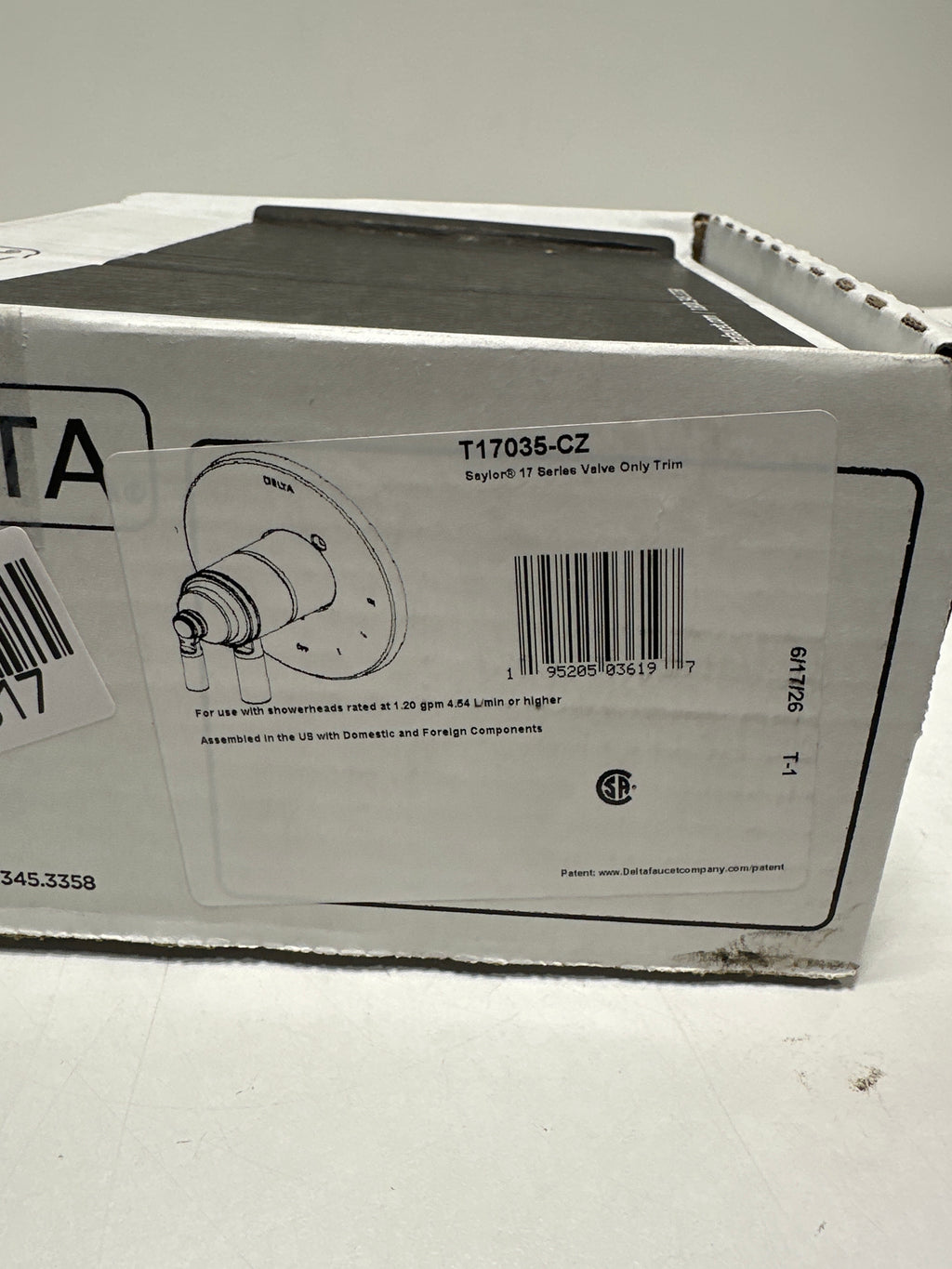 Delta T17035 Saylor Monitor 17 Series Dual Function Pressure Balanced Valve Trim Only with Integrated Volume Control - Less Rough-in Valve Champagne
