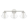 Meridian M80073PN Vanity 3-Light 180 Total Watts Polished Nickel - *Lighting & Electrical
