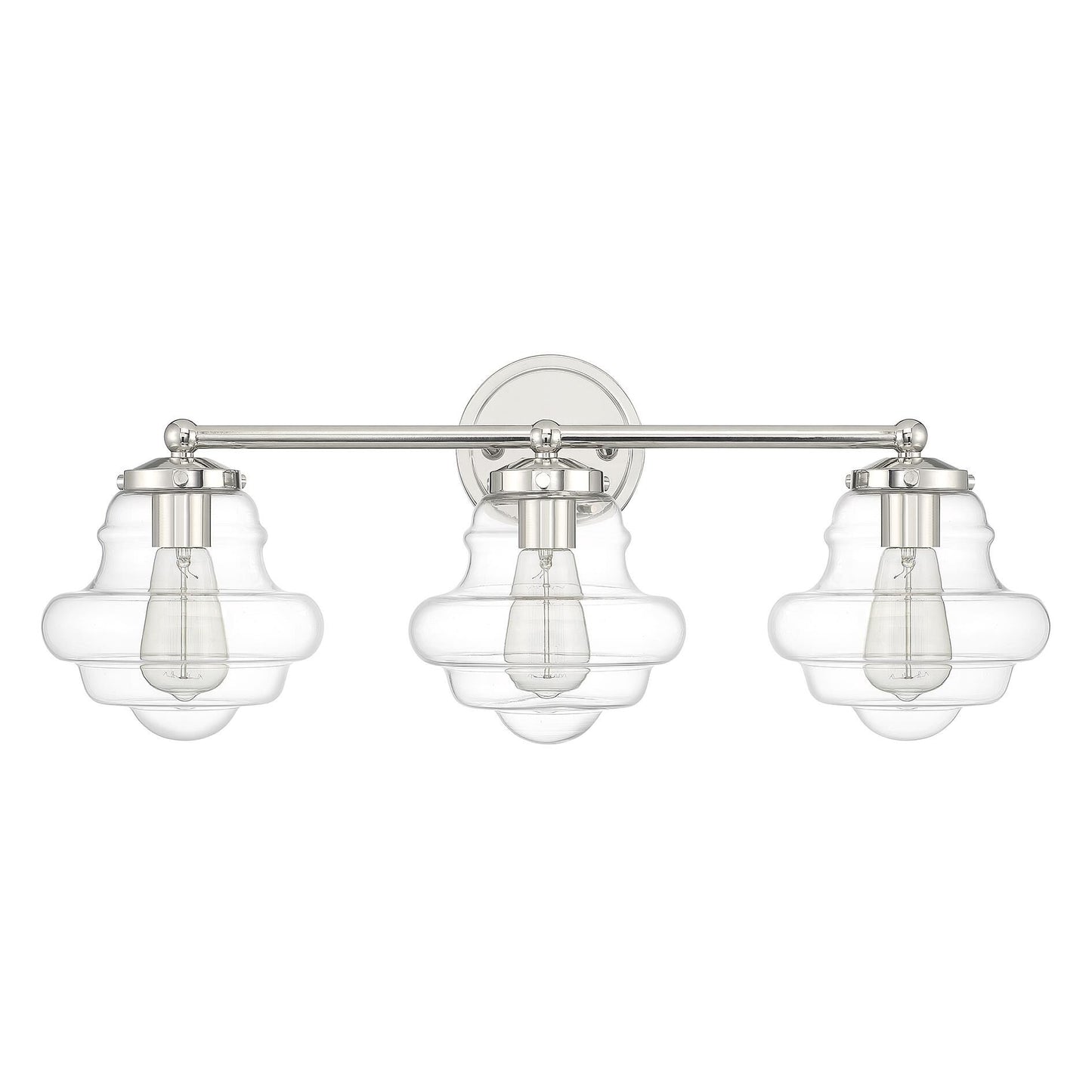 Meridian M80073PN Vanity, 3-Light 180 Total Watts, Polished Nickel
