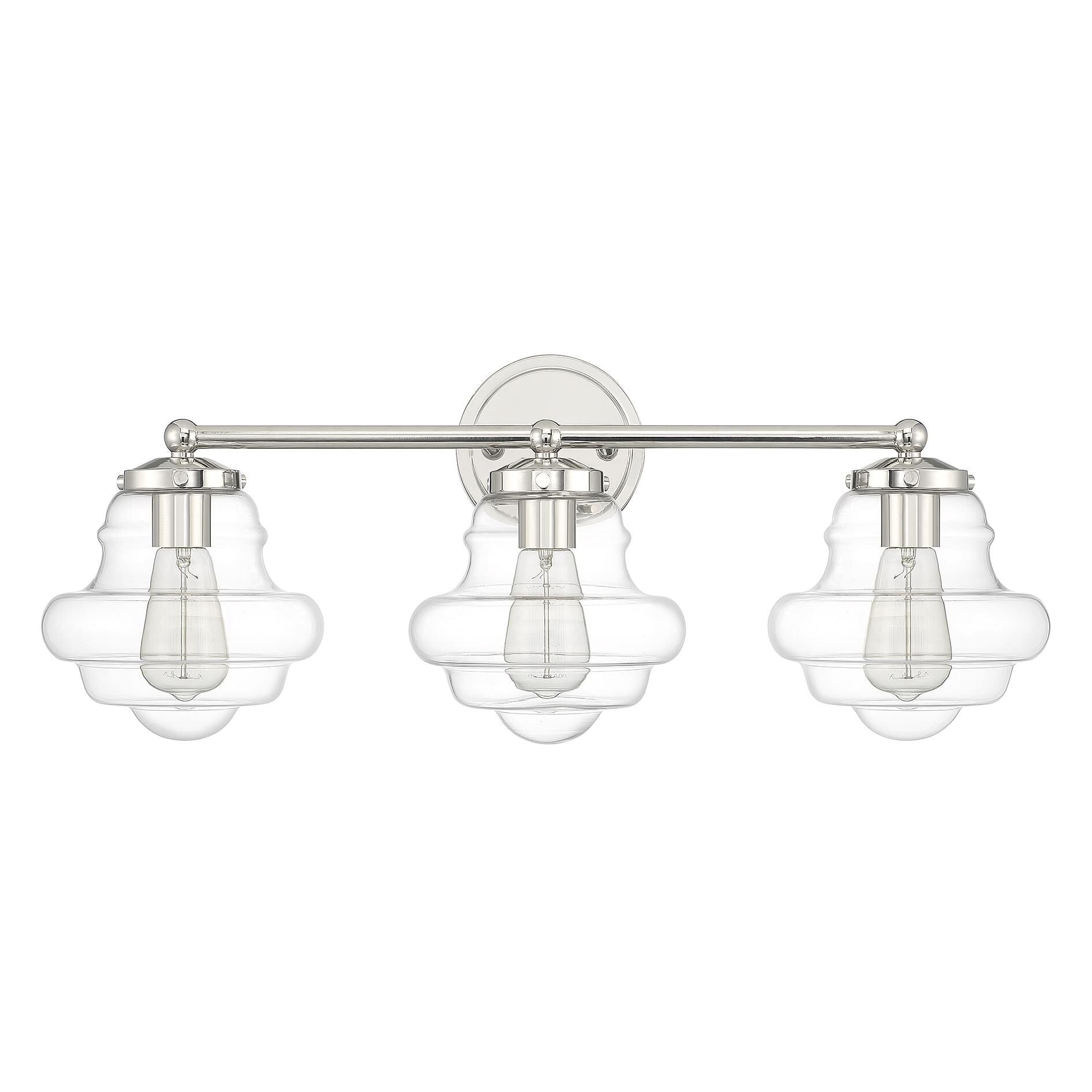 Meridian M80073PN Vanity 3-Light 180 Total Watts Polished Nickel - *Lighting & Electrical