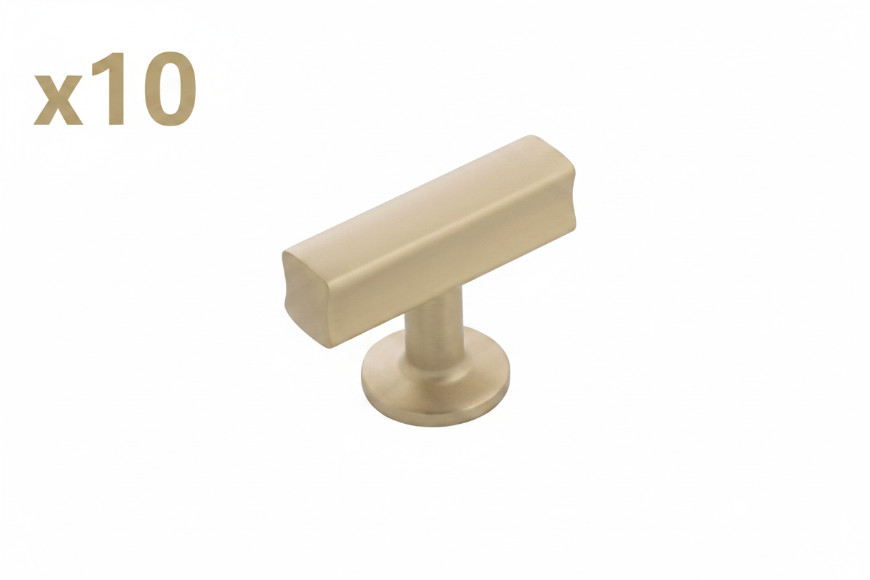 10 x Belwith BWH077878 CBZ 49 Mm Woodward T-Knob - Champagne Bronze