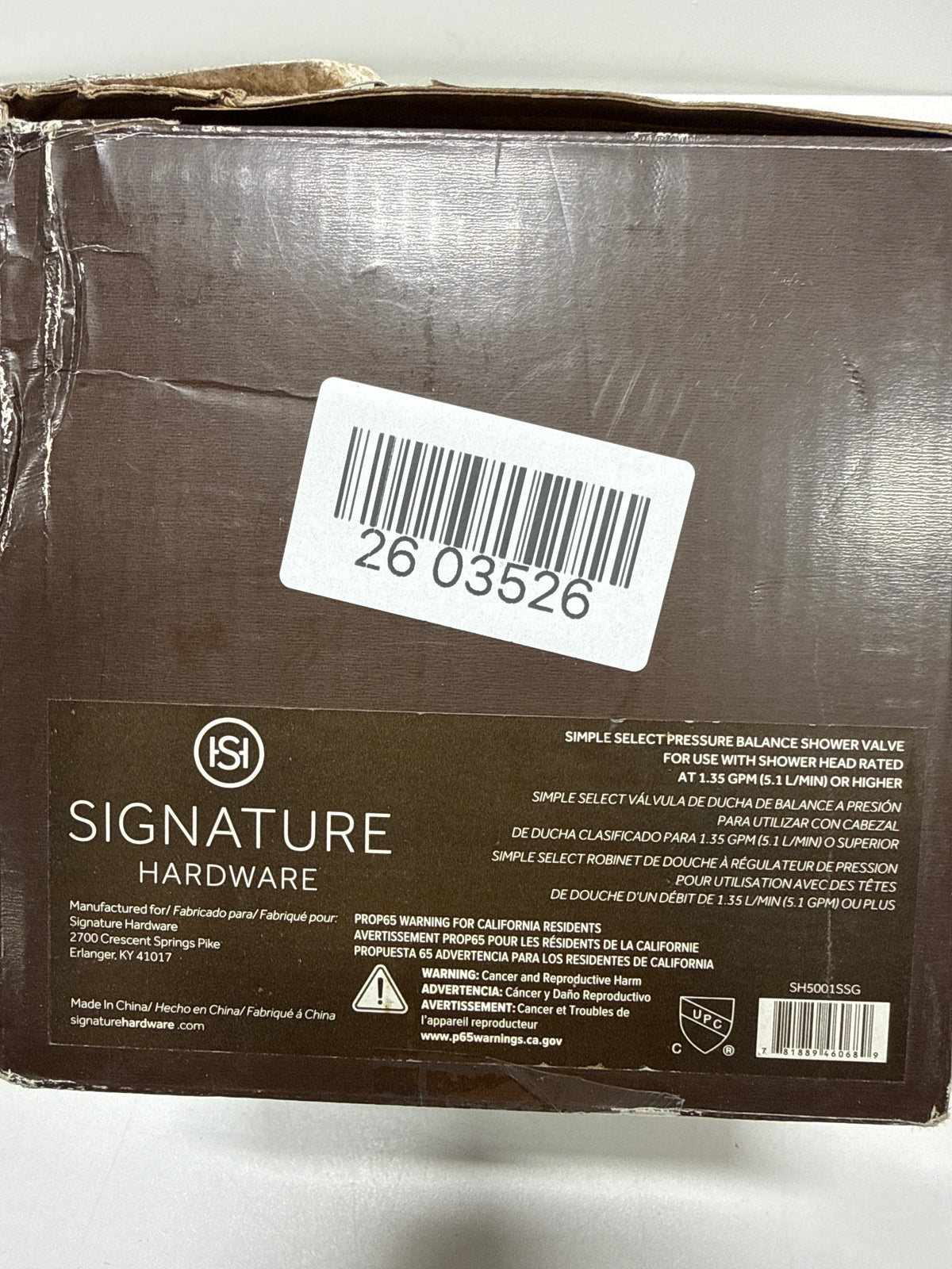 Signature Hardware 460073 Simple Select Pressure Balance Rough-in Valve
