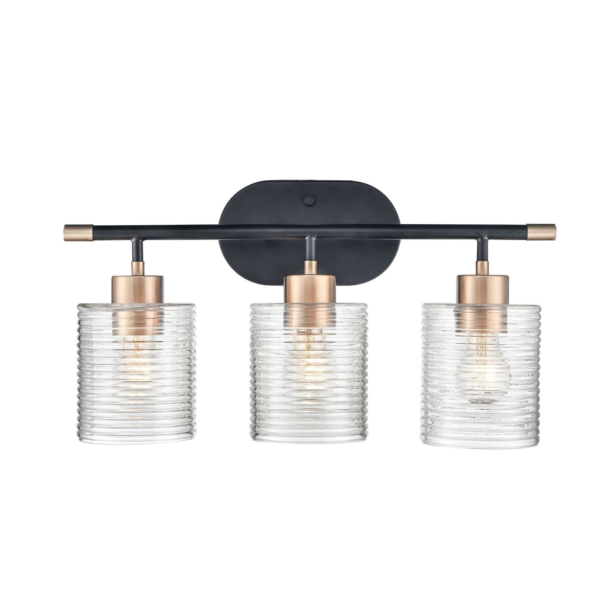 Millennium Lighting 9413 Renitta 3 Light 21" Wide Bathroom Vanity Light Matte Black / Modern Gold Indoor Lighting Bathroom Fixtures Vanity Light