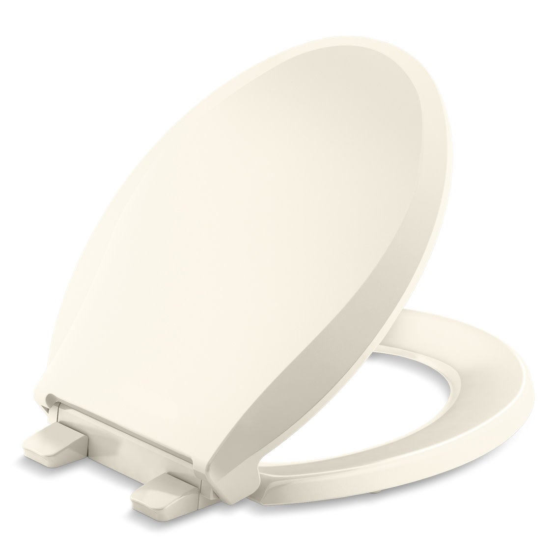 KOHLER 4639-RL-47 Cachet ReadyLatch Round Toilet Seat Soft Close, Almond