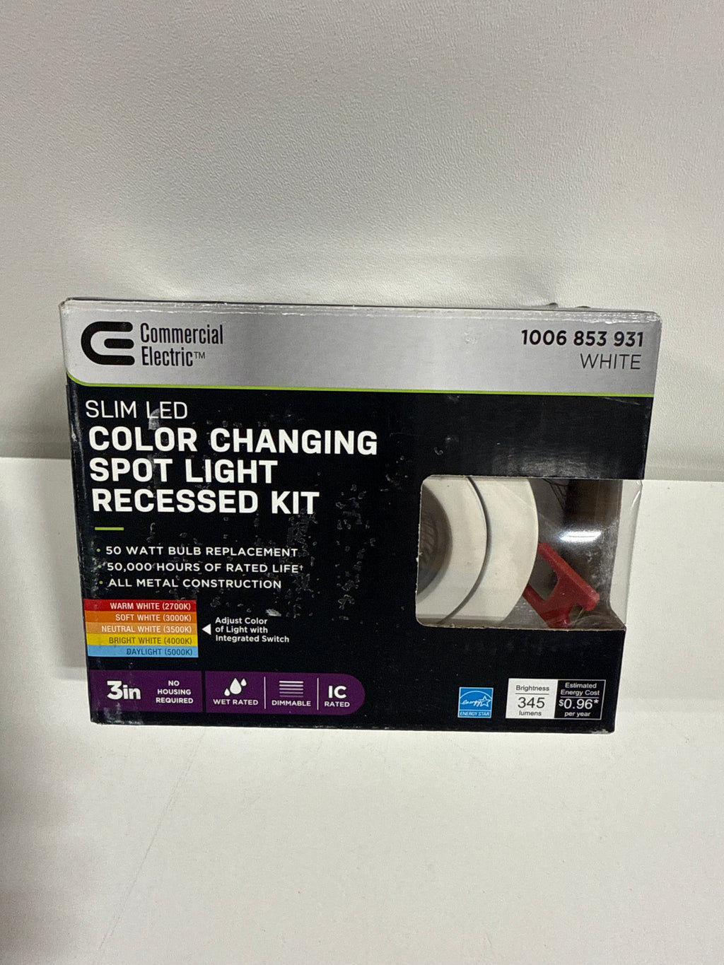 Ultra Spot Integrated LED 3 in Round Adj Color Temp Canless Recessed - *Lighting & Electrical